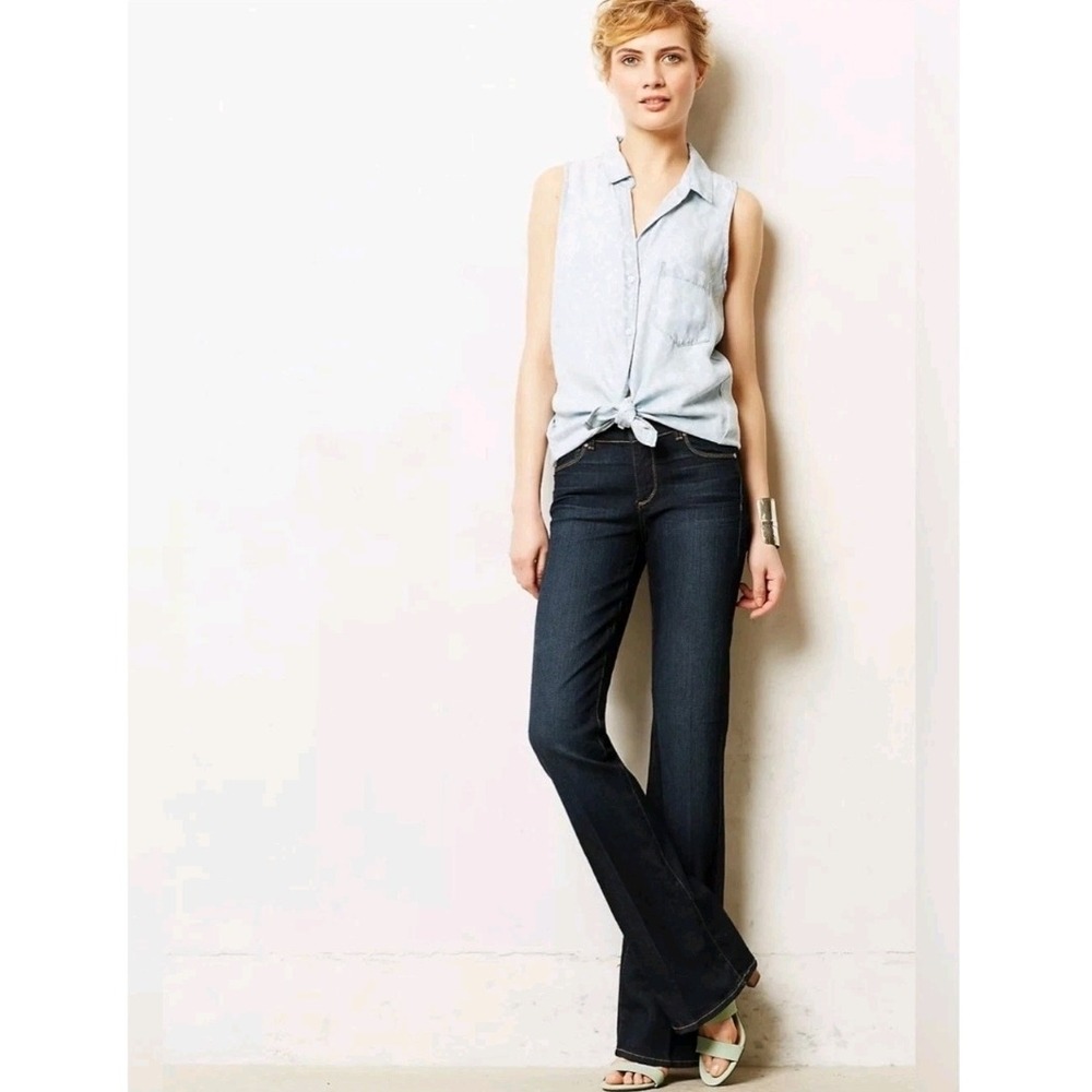 Paige Premium Denim Hidden Hills Bootcut Jeans Dark Wash Indigo Size 29 Made USA